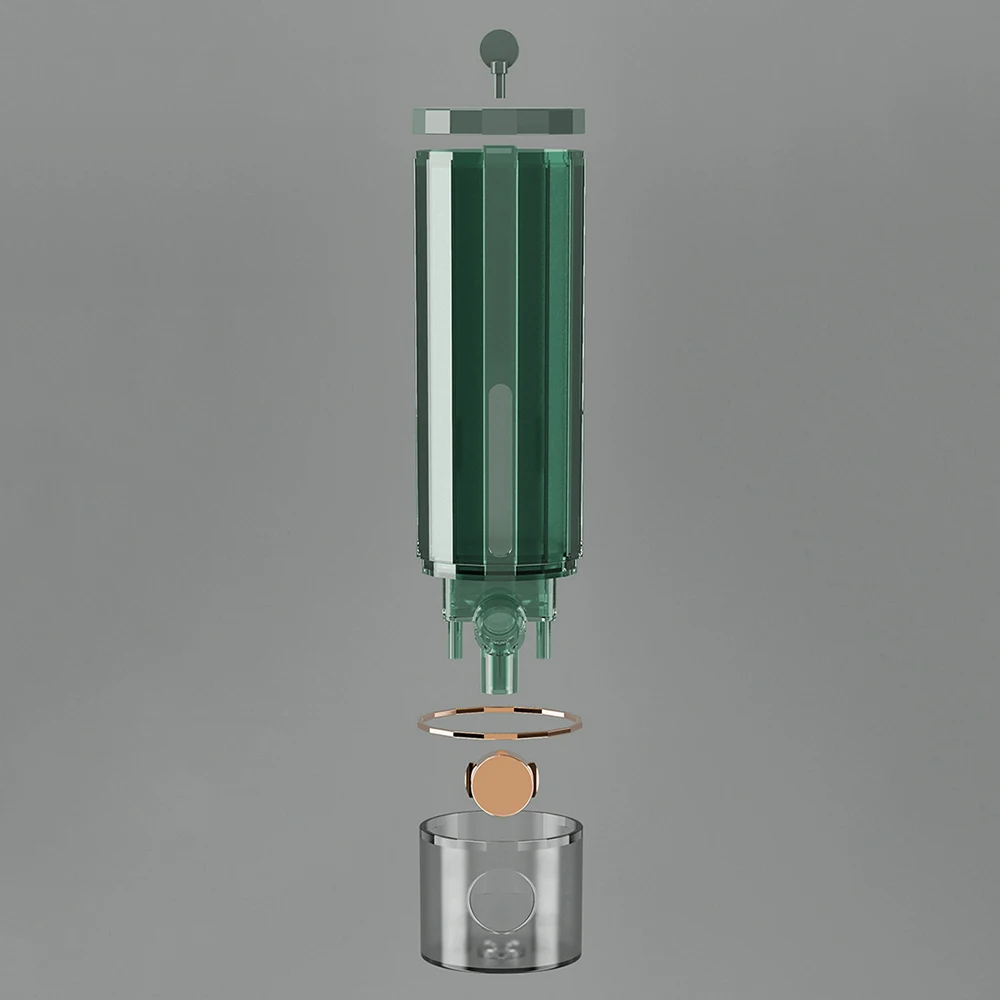 

Press-Type Liquid Soap Dispenser Wall Mounted Hands Sanitizer Storage Box for Home Kitchen Bathroom Punch-Free RERI889