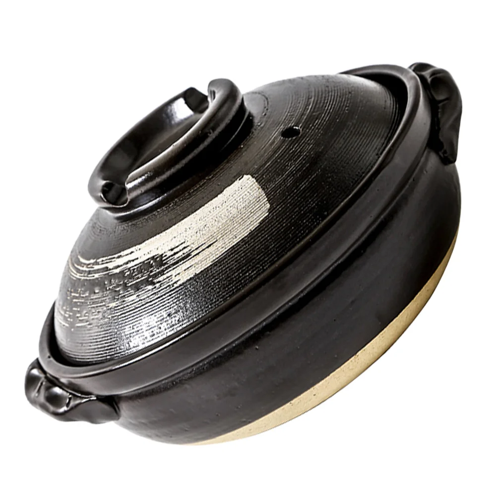 

Ceramic Clay Pot with Lid, 1PC 900ML/ Clay Pot/ Earthen Pot/ Ceramic Cookware With 2 Handles For Cooking Pot Bibimbap and