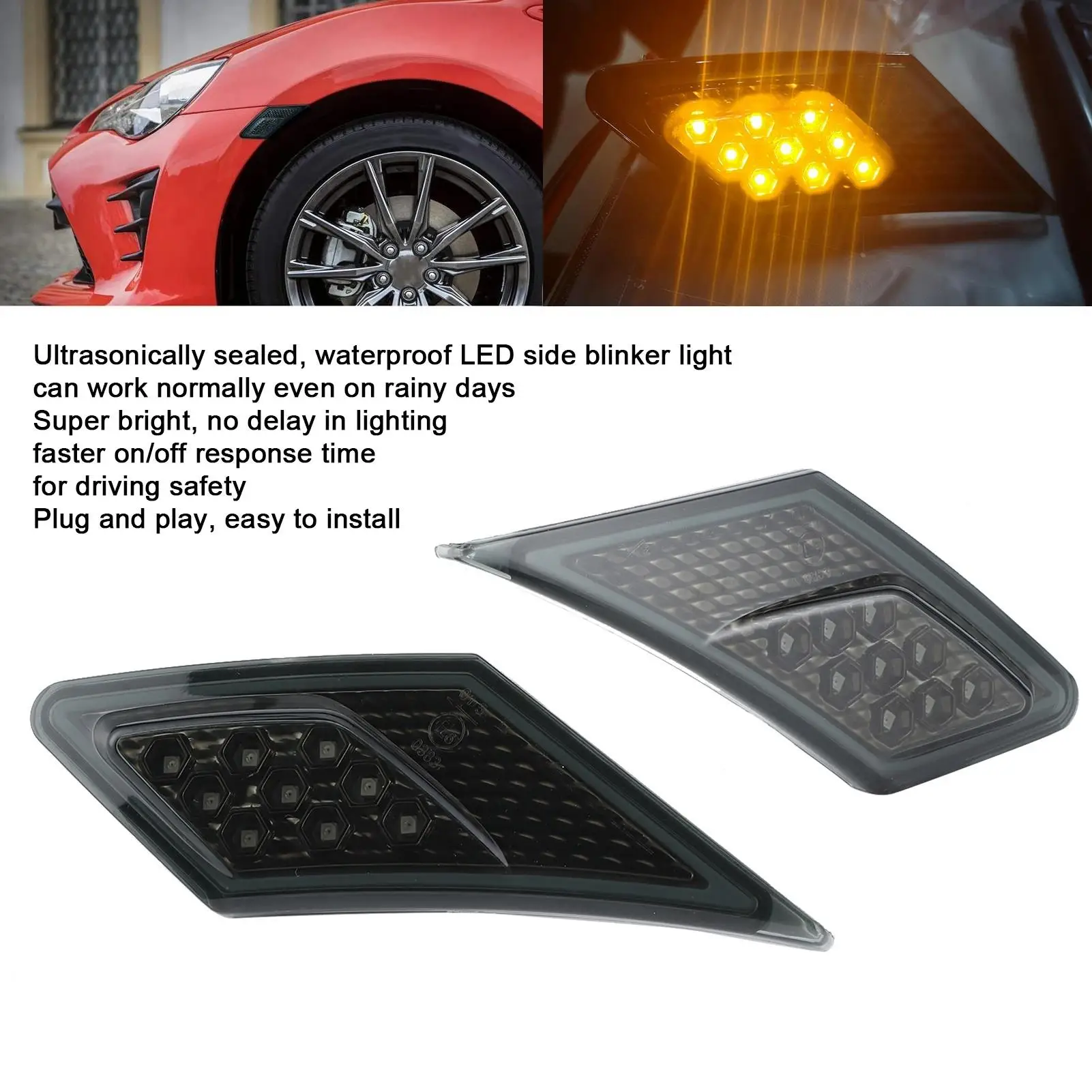 Дымчатые боковые габаритные указатели поворота для Toyota Scion S/Subaru BRZ/GT86 2013-2020-SC 2554100