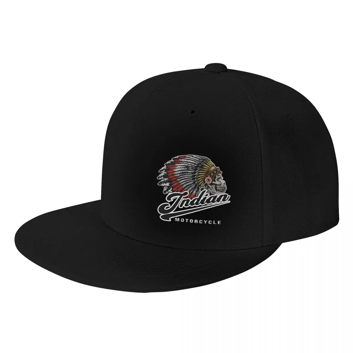Skull Motorcycle Design Baseball Hat Unisex Indian Motorcycles Snap Backpack Hat Hip-Hop Sunshade Cap Travel