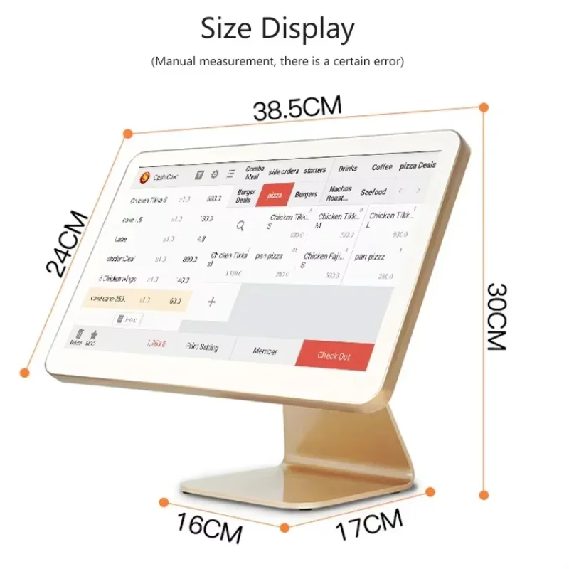 15-дюймовый IPS-машина для оплаты все в одном с сенсорным экраном и POS принтером
