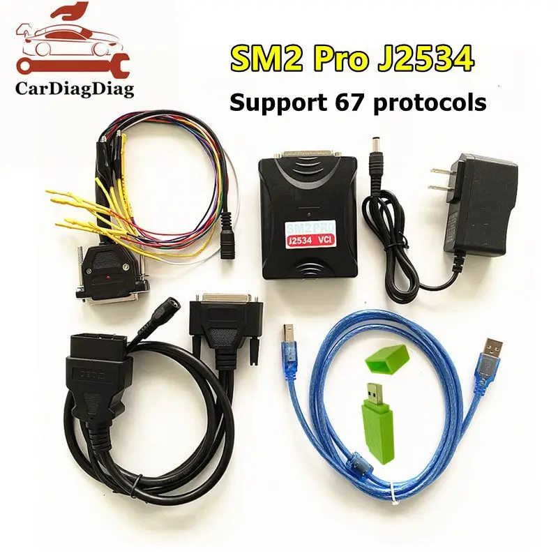 

SM2 Pro J2534 VCI ECU Programmer Read Write ECU Tool Support Checksum & Pinout Diagram 67IN1 Update Version of Flash Bench OBD