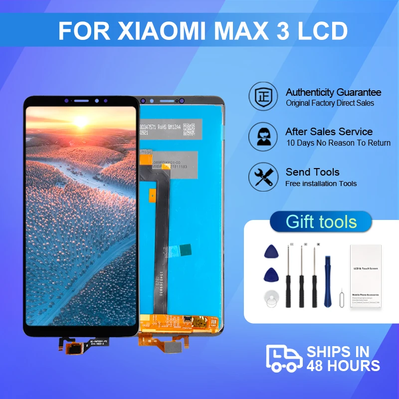 

1Pcs 6.9 Inch Display For Xiaomi MI Max 3 Lcd Touch Panel Screen Glass Digitizer M1804E4A Assembly Free Shipping With Tools