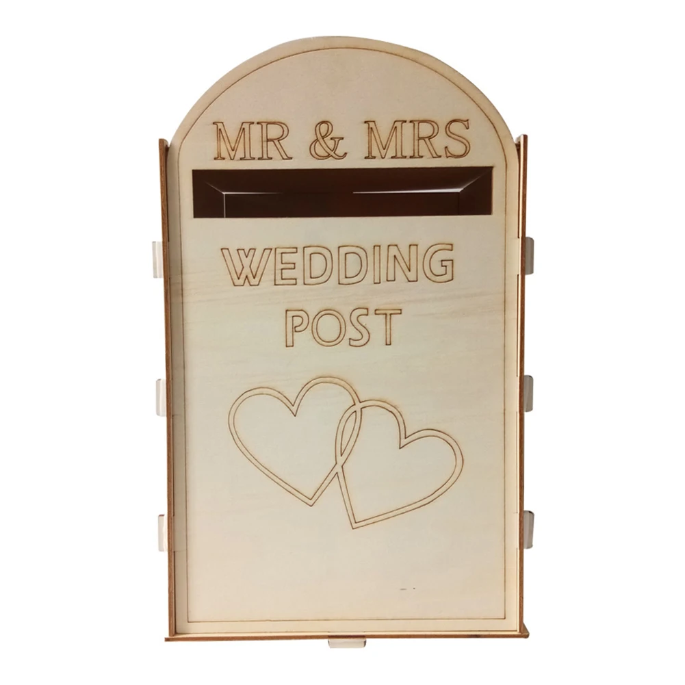 

Rustic Guest Favor Wedding Post Box Craft Card Holder Mailbox Gift Wall Party Supplies DIY Retro Decoration Wooden
