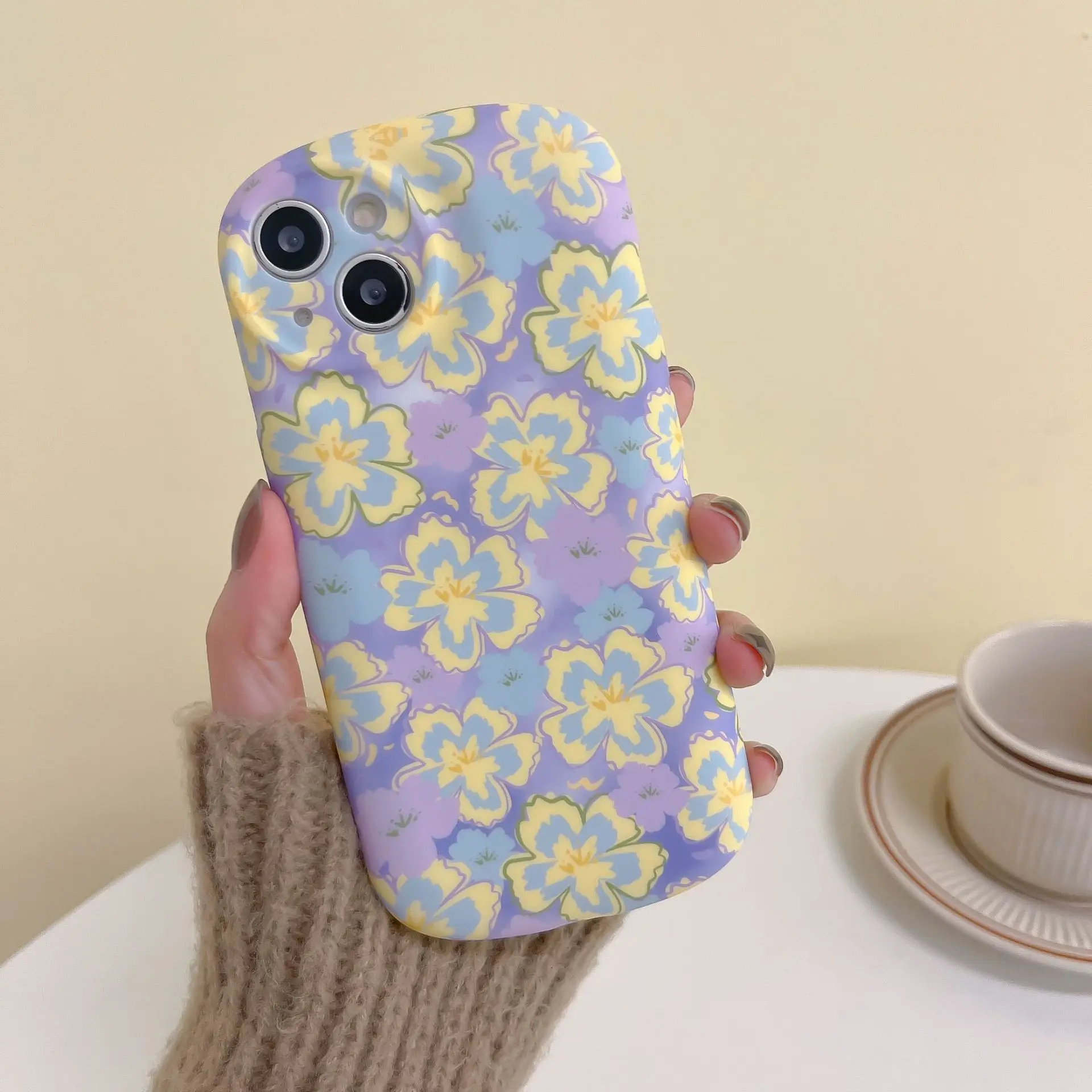 

Sweet girls Retro Romance yellow flowers art Phone Case For iPhone 14 13 12 11 Pro Max Xr 14 Plus Xs Max X case Cute Soft cover