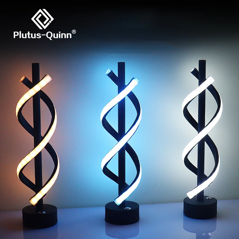 

Spiral LED Desk Lamp Modern Minimalist Lighting Design Touch Control Table Light for Bedroom Bedside Bar Restaurant Night lights