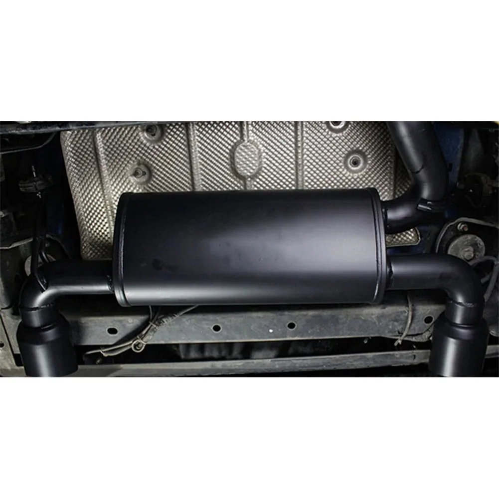 Плоский двойной задний глушитель выхлопной системы для 2014 2015 2016 2017 Jeep Wrangler JK