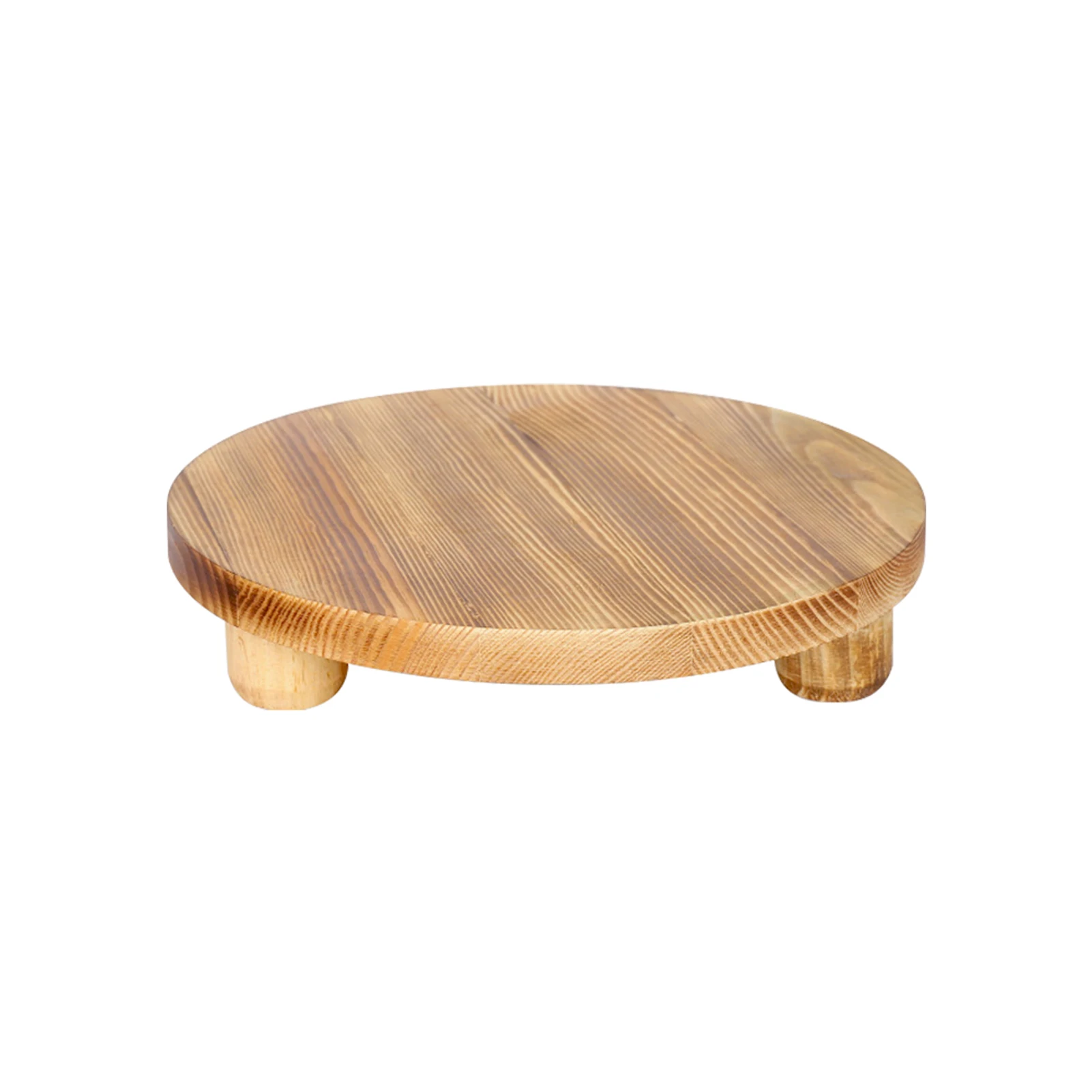 

Free Standing Garden Plant Stand Living Room Farmhouse Solid Wood Display Pedestal Riser Home Decor Round Stable Multifunctional