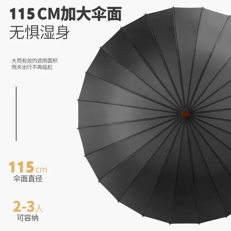 

Зонт ветрозащитный усиленный с длинной ручкой, зонтик из массива дерева для бизнеса, с защитой от дождя и блеска, с прямой ручкой, для студентов