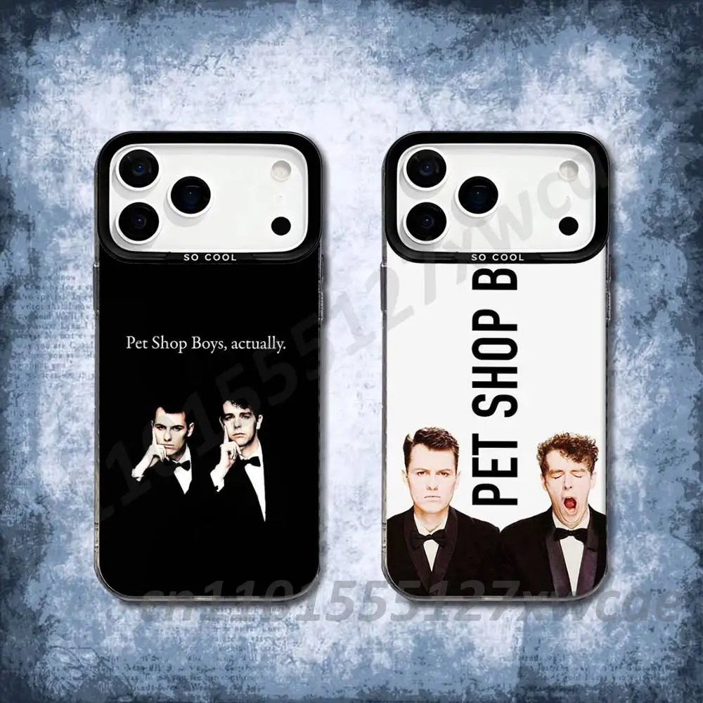 Фото Чехол для телефона Band Pet S-Shop Boys для iPhone 15,16,17,13,14,11,12,Pro,Max,Plus,E,Air,Mini, серый матовый, противоударный №1