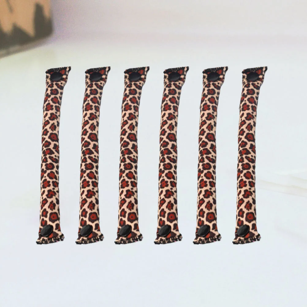 

6 Pcs Hair Sponge Stick Roller Spiral Curling Iron Curler Styling Clips Cuff Women