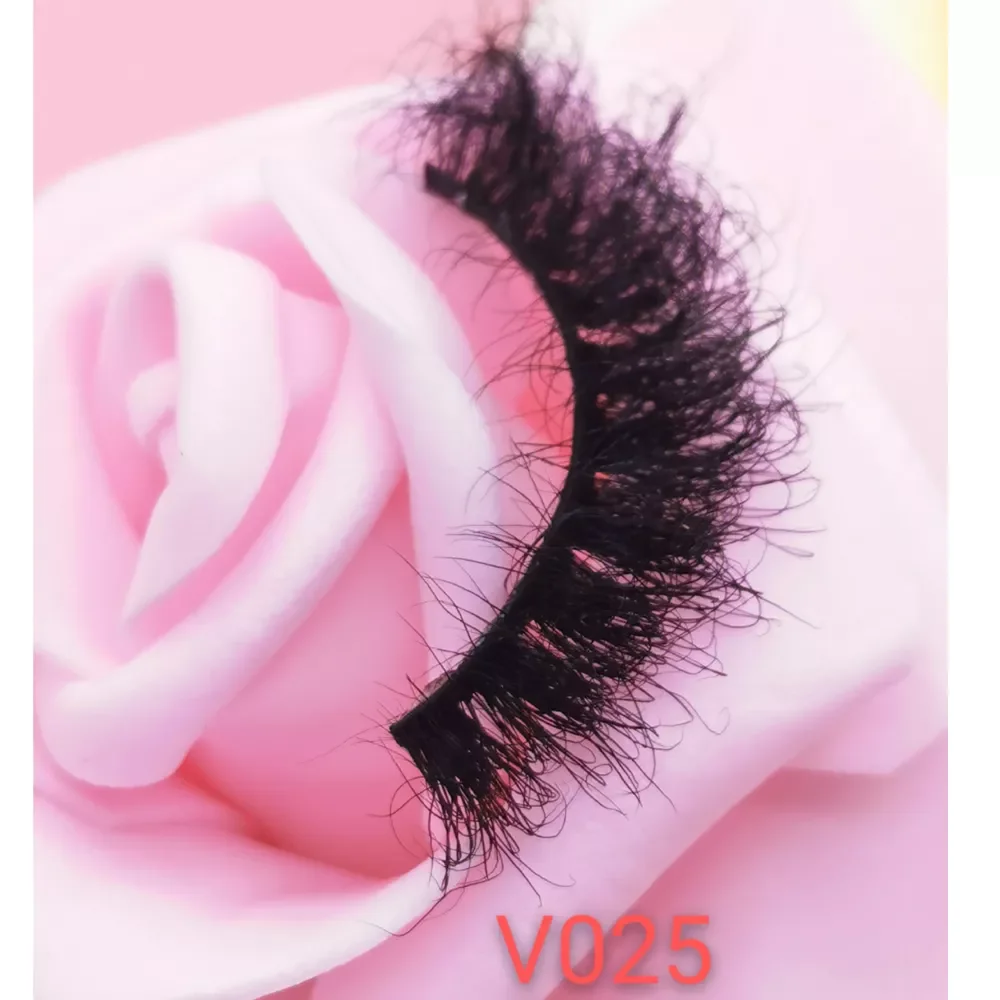 

NEW2023 1pair Mink Lashes Natural False Eyelashes 10mm-20mm Real Mink Thick Fluffy Wispy Fake Lashes Make Up 3D Mink Eyelashes
