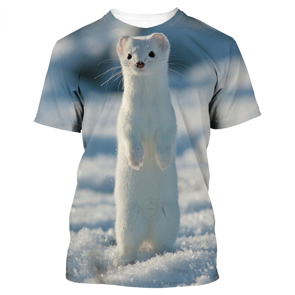 Брендовая летняя футболка BIANYILONG модная спортивная с 3D-принтом животного хорька