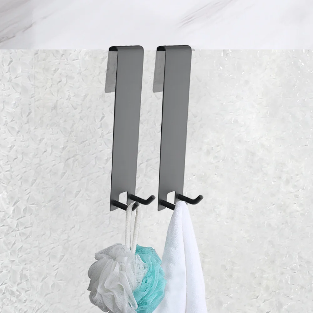 

2pcs Shower Door Hooks Door Extended Hooks for Bathroom Frameless Glass Shower Door Towel Hooks Coat Hooks Behind Bedroom Door
