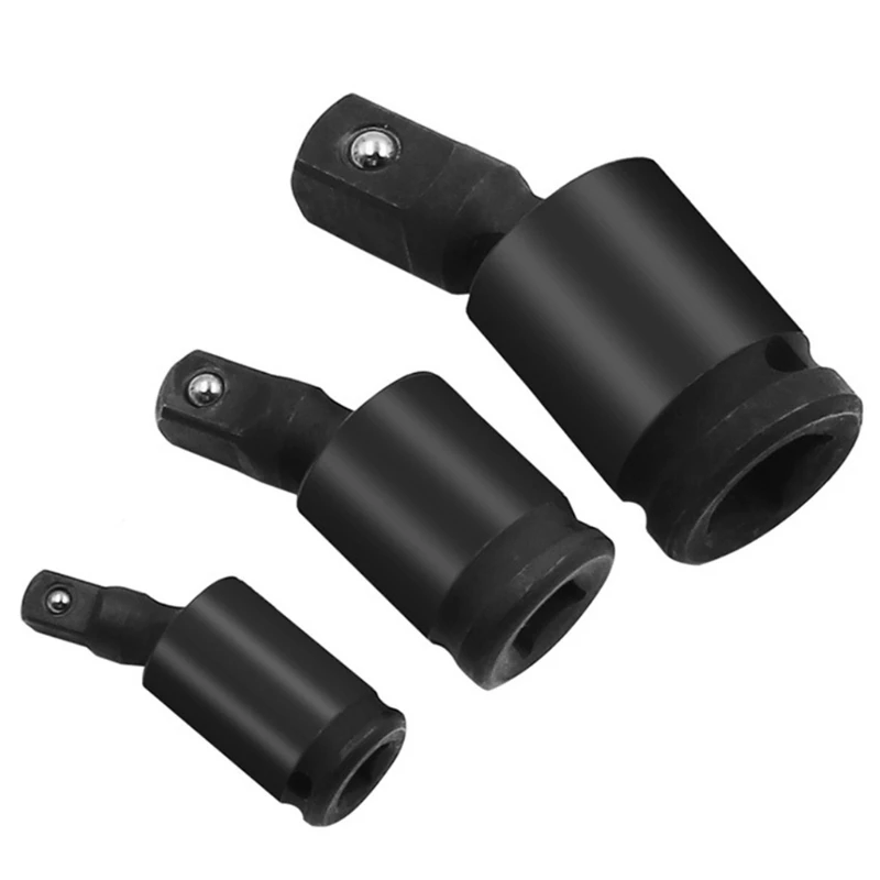 

Ударный универсальный шарнир, набор из 3 шт. шарнирных поворотных головок 1/4 дюйма и 3/8 дюйма, класс удара, комплект переходников для розеток ...