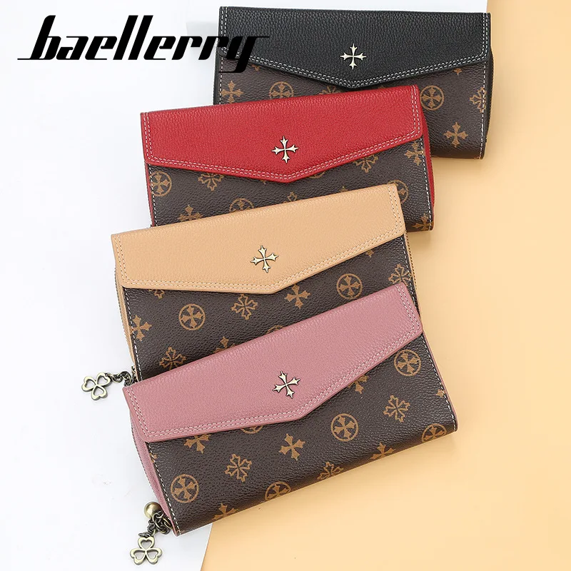 Women PU Leather Long Wallet Fashion Female Coin Purses Cellphone Clutch Card Holder 8Z