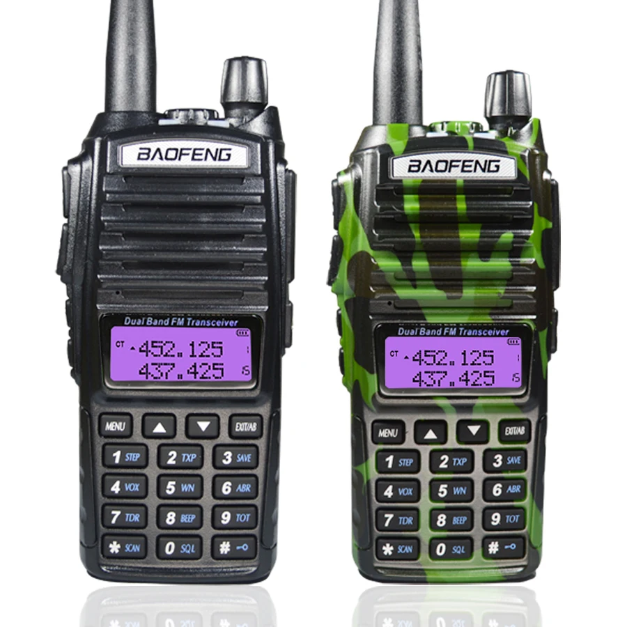 

2pcs/lot walkie-talkie UV 82 Portable Radio Baofeng UV-82 CB Ham Radio Vhf Uhf Dual UV82 radio Traveling Hotel Hunting