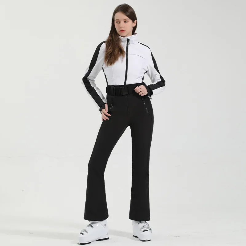 2025 лыжные комбинезоны спортивный женский цельный зимний костюм ветрозащитная