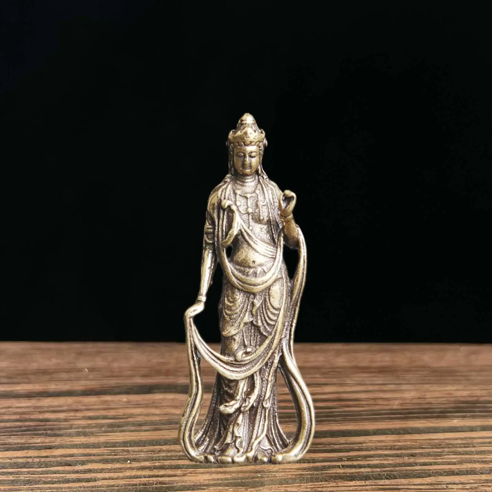 

4,9 см Латунное искусственное настольное украшение, китайская мифовая скульптура для фэн-шуй, домашний декор, подарок для обо...