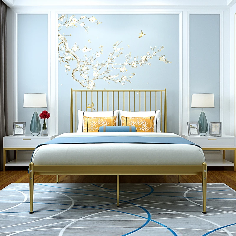 Кованая железная кровать в европейском стиле современная принцессы для одного