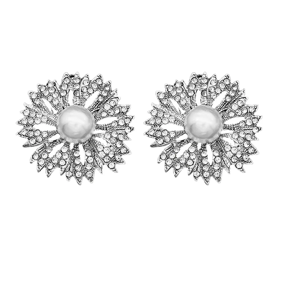 

Shoe Flower Girls' Accessories Charming Buckles Decorations Rhinestone Pearl Clip Ornament Decorative Alloy Shoes Bride