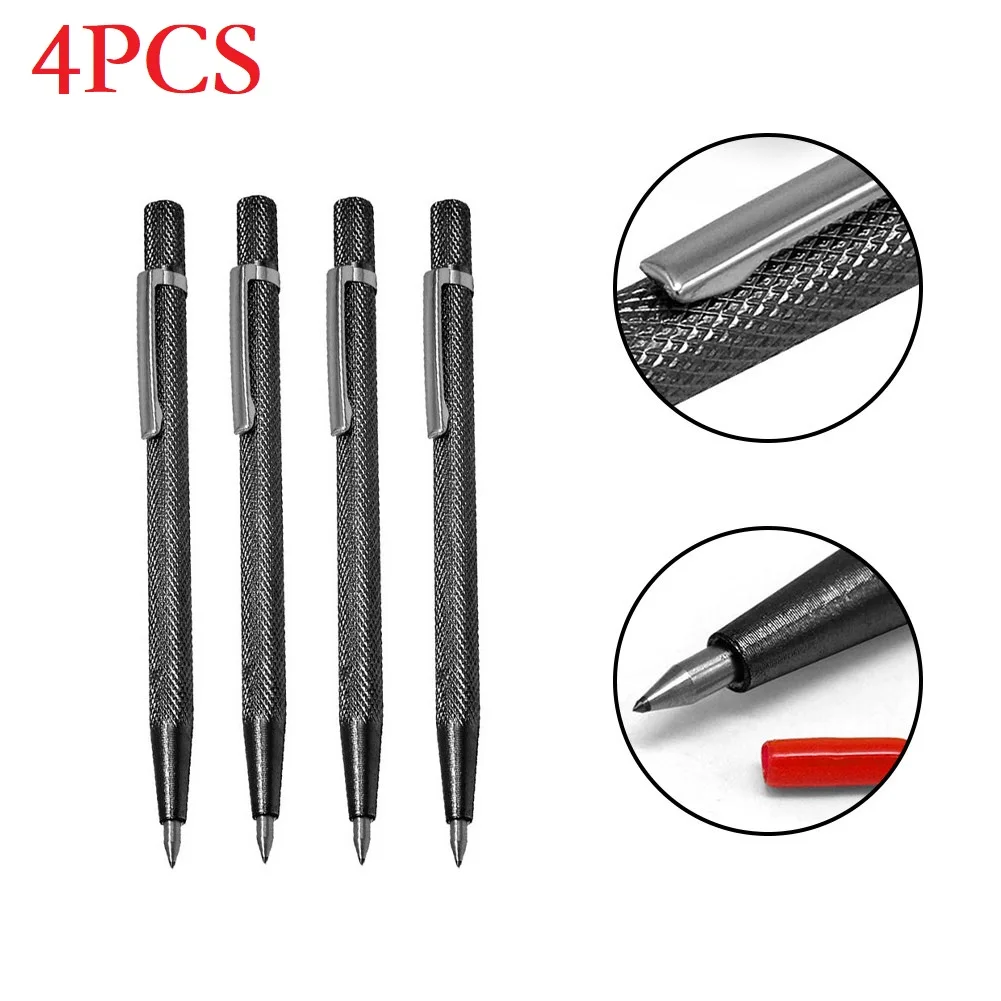 

4Pcs Tungsten Carbide Tips Scriber Pen 150mm Marking Engraving Pen For Ceramic Wood Carving Tile Brick Cutter Manual Tools