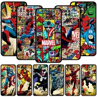case for xiaomi redmi k40 10c 10 9a 9c 9 note 9s 9t 9 8t 11s 11 10 8 pro cover marvel avenger spiderman captain america comics