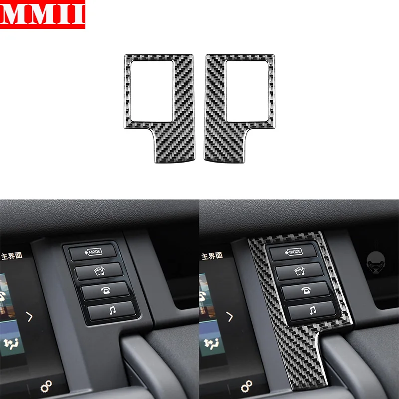 

MMII For Land Rover Discovery Sport 2015-2019 Carbon Fiber Car Multifunction Button Panel Frame Interiors Trim Car Accessories