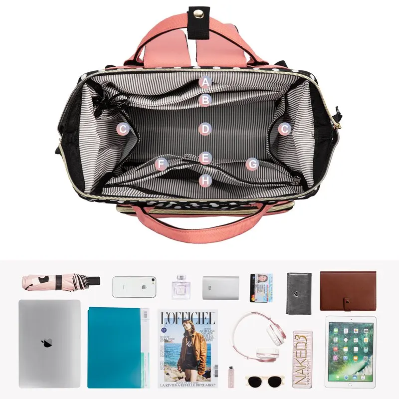 

Fashionable Waterproof 15.6" Laptop Backpack with USB Charging Port, Anti-Theft Travel Bags for College Student, Teacher, Nurse,