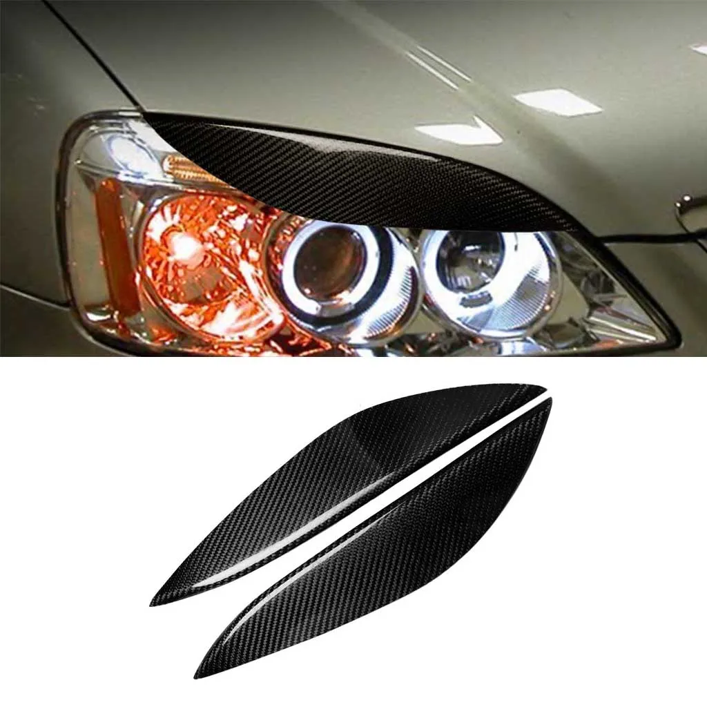 

Автомобильные фары из настоящего углеродного волокна, 1 пара, накладки на веки для бровей, Обложка для Honda Civic 2001, 2002, 2003, капоты, автомобильные...