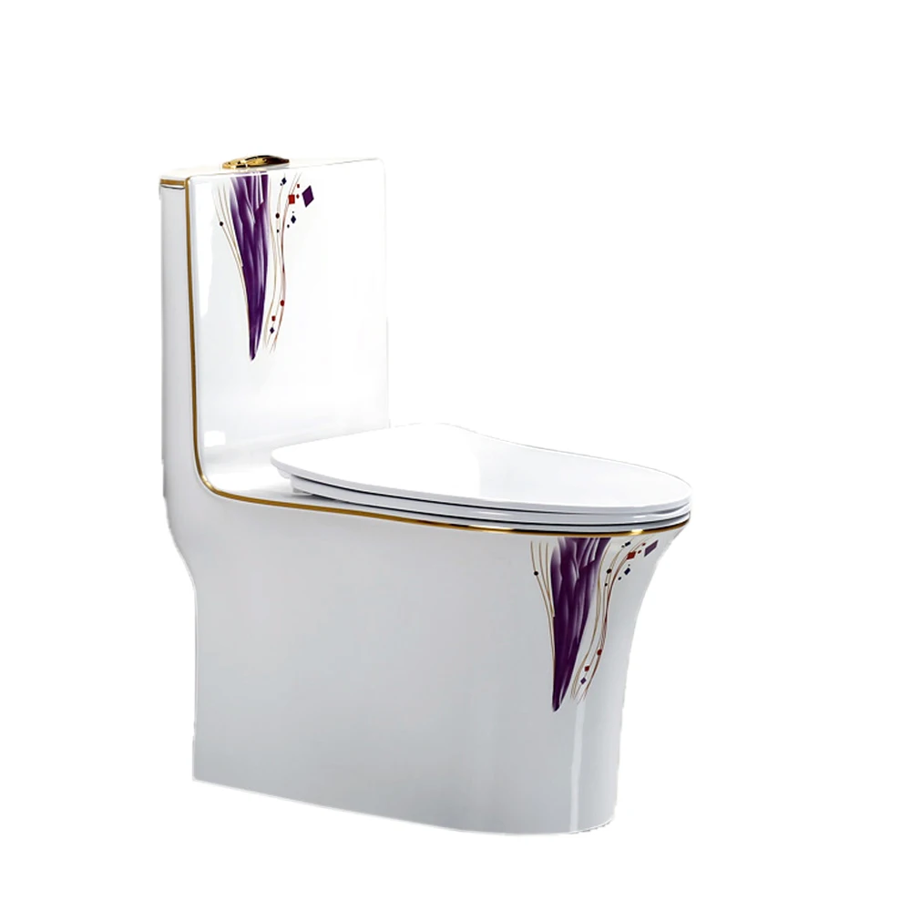 Роскошный современный красочный гигиенический туалет цельный золотого цвета с