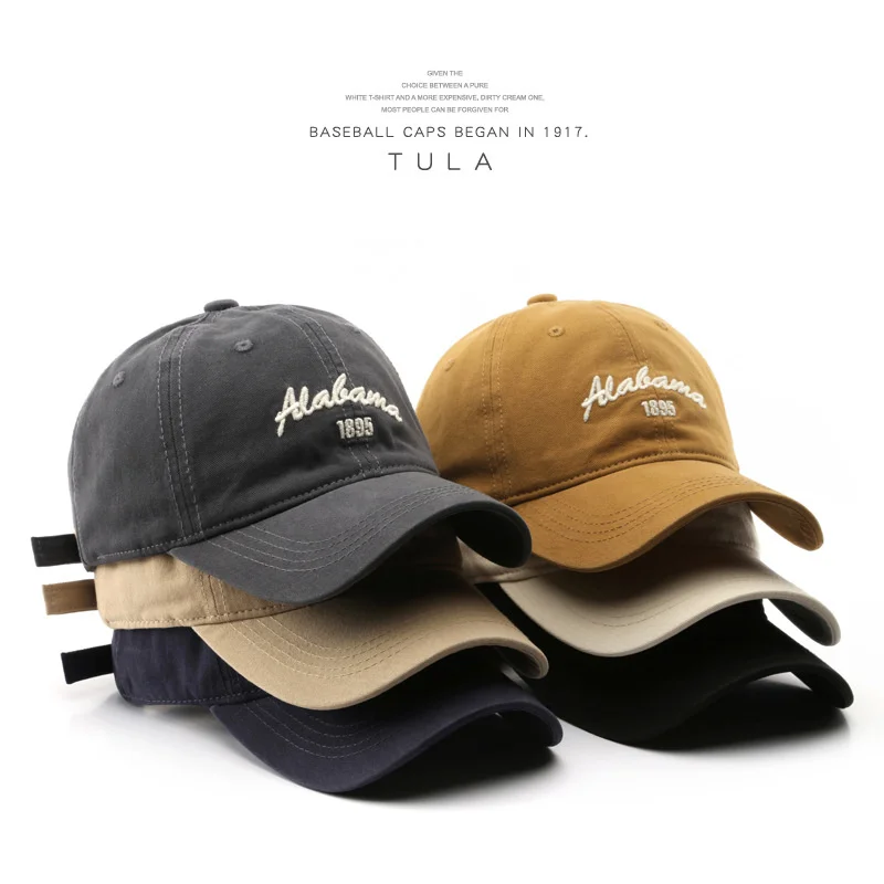 

Vintage Washed Cotton Baseball Cap Embroidered Dad Hat Unisex Trucker Hat Outdoor Sports Hat Adjustable Sun Hat