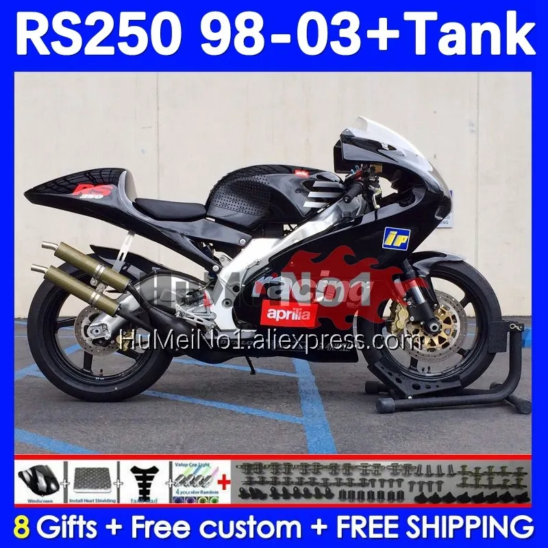 

RS250RR For Aprilia RSV250 black glossy RS 250 RS250 RR 98 99 00 01 02 03 142No.21 RS-250 1998 1999 2000 2001 2002 2003 Fairing