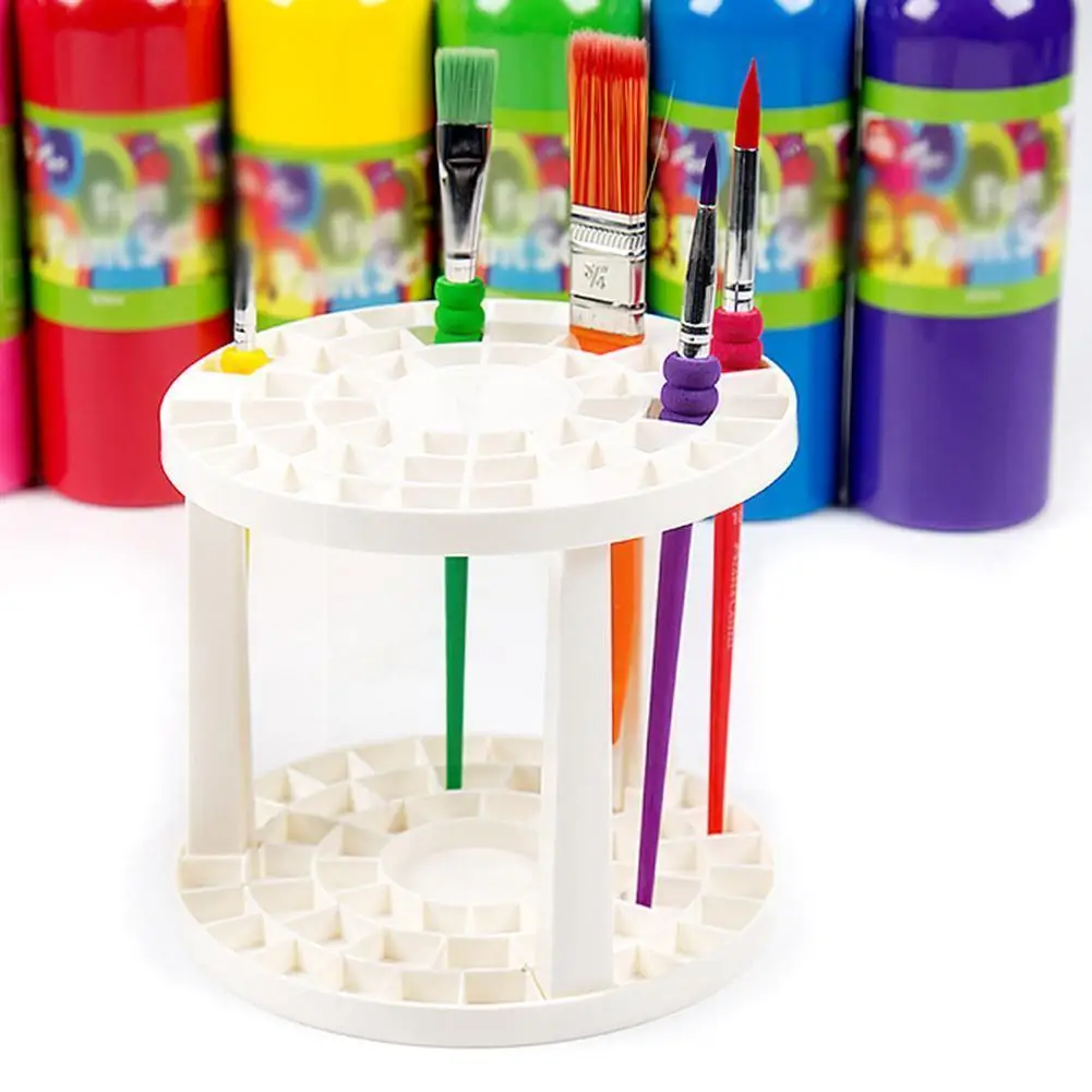 

49 Holes Paint Brushes Pen Holder White Pen Rack Display Brush Watercolor Support Stand Supplies Holder Holder Art Pen Pain M5r5
