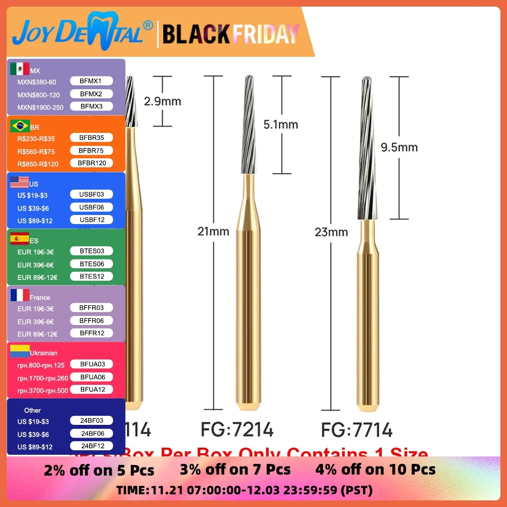 5 шт./кор. стоматологические боры из карбида вольфрама стоматологический