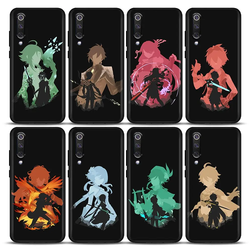 

Genshin Impact Anime Game Silicone Soft Case For Xiaomi Mi 9 9se 8 10 10T A2 Lite 10S 9T CC9 Note 10 Pro 9Lite Cover Fundas
