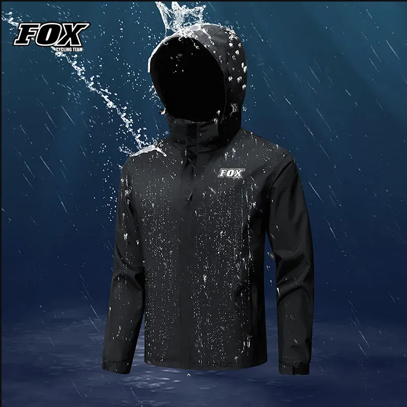 

Fox Cycling Team Men Mtb Jacket Bike Motorcycle Waterproof Clothing Golf Outfit Windproof Winter Raincoat Autumn Bicycle Apparel