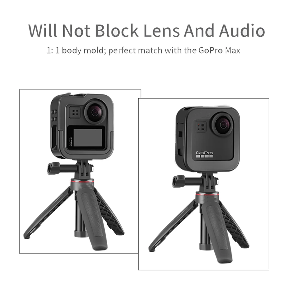 Защитный чехол UURig для камеры GoPro MAX металлическая подсветка Холодный башмак