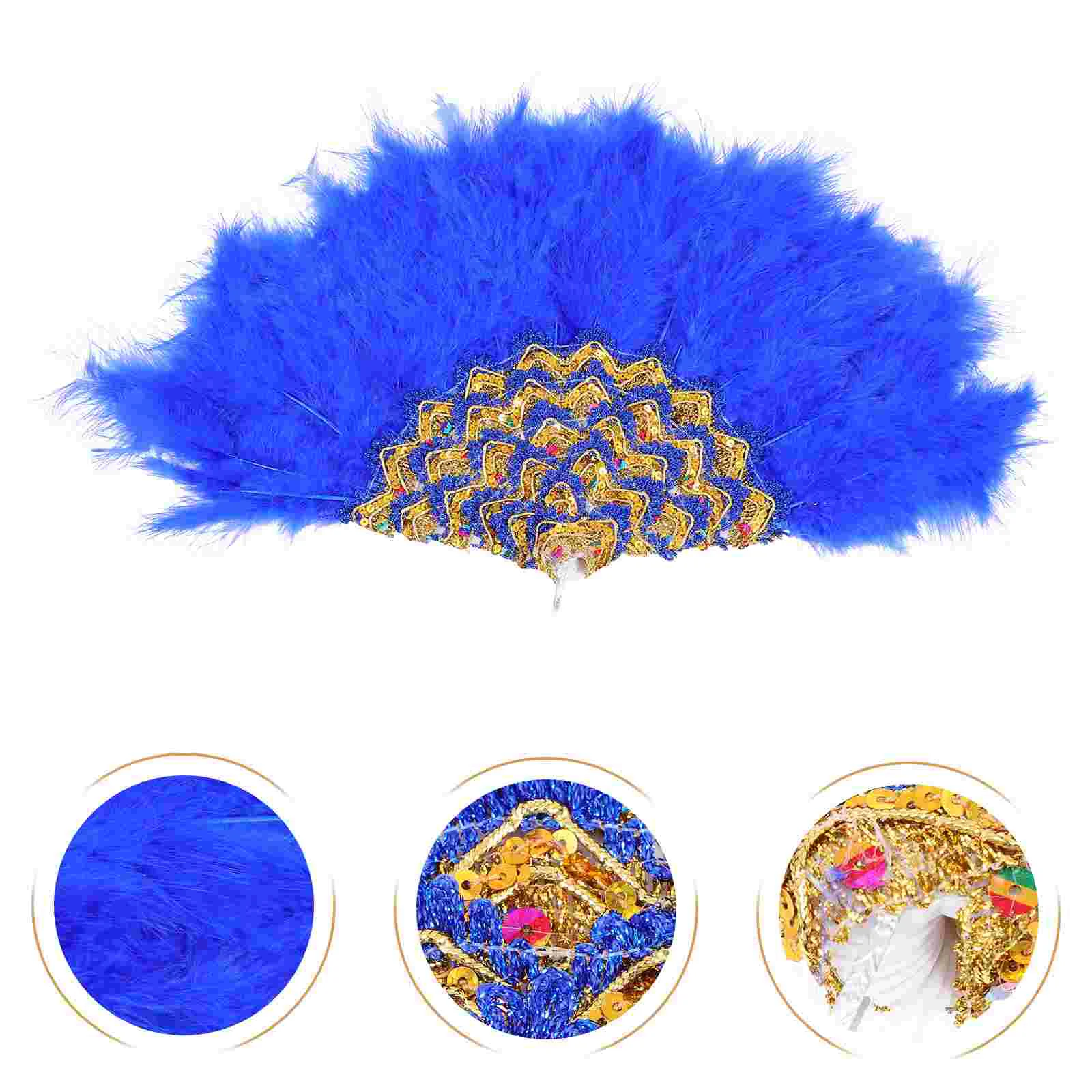 

Fan Party Bridal Plumage Prop Vintage Decor Home Stage Show Makeup Performance
