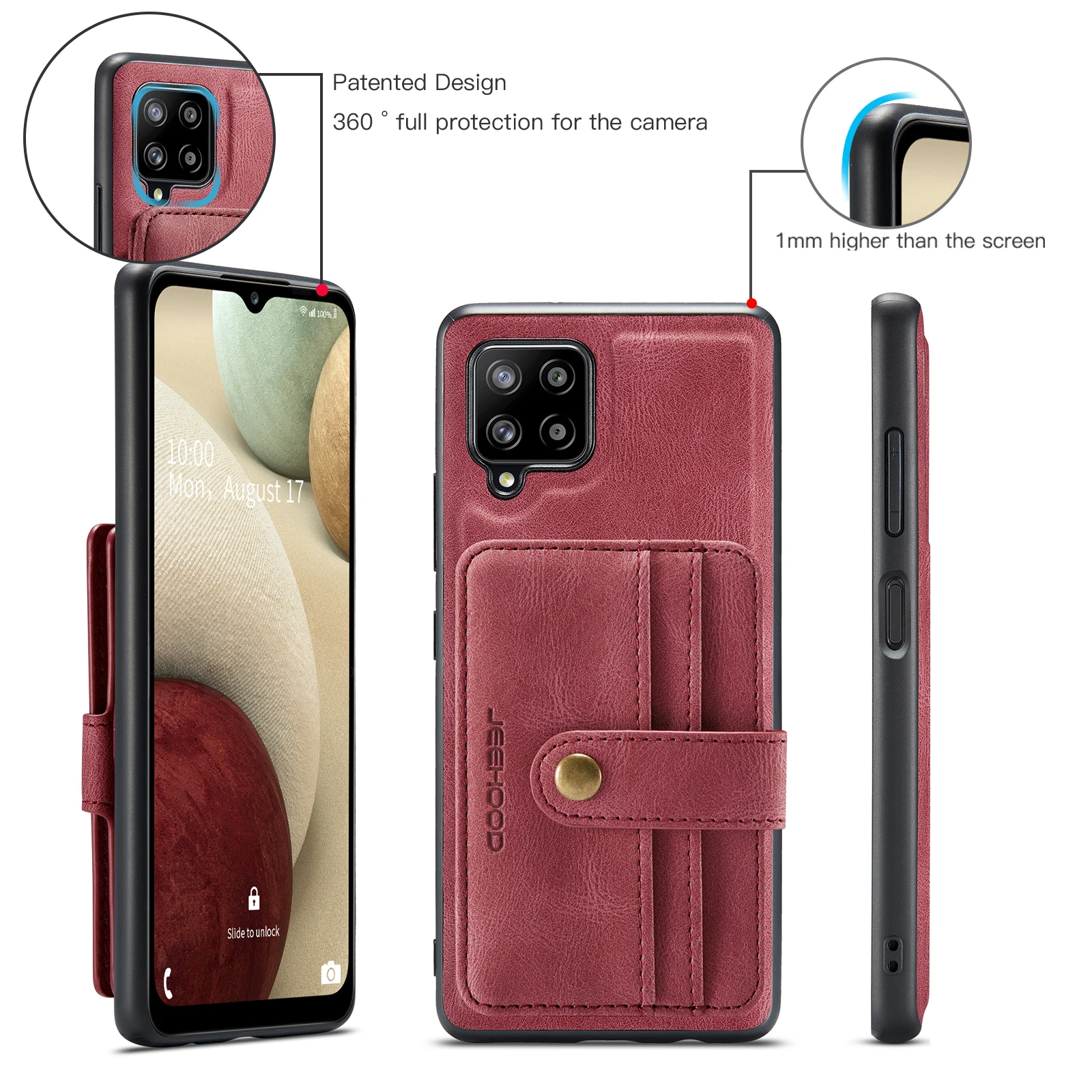 Lanyard Flip Leather Phone Case For Samsung Galaxy A13 A53 A52 A04 A04S S22 Ultra S21 FE S20 Plus Zipper Wallet Card Cover Coque