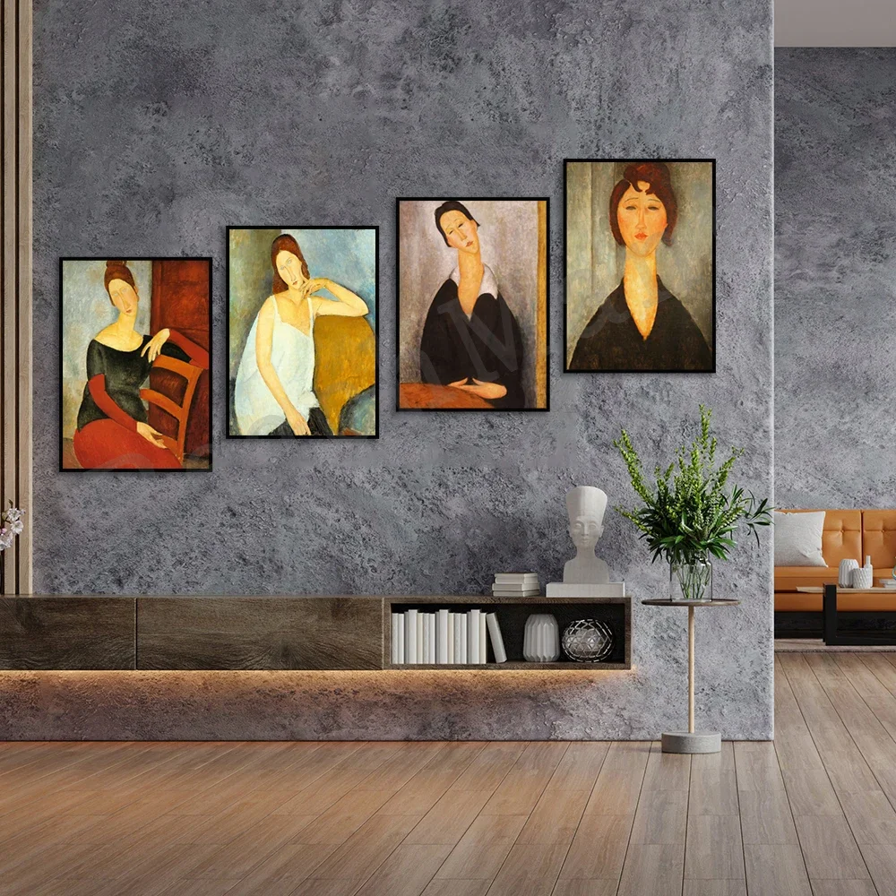 Минималистичная современная портретная картина декоративный постер Amedeo Modigliani