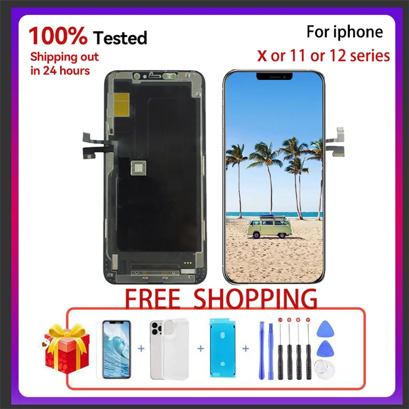 Enlarge LCD Display for Iphone X XS MAX 11PRO MAX LCD Touch Screen Digitizer Assembly For iphone 12 12PRO MAX with gifts+Free Shipping