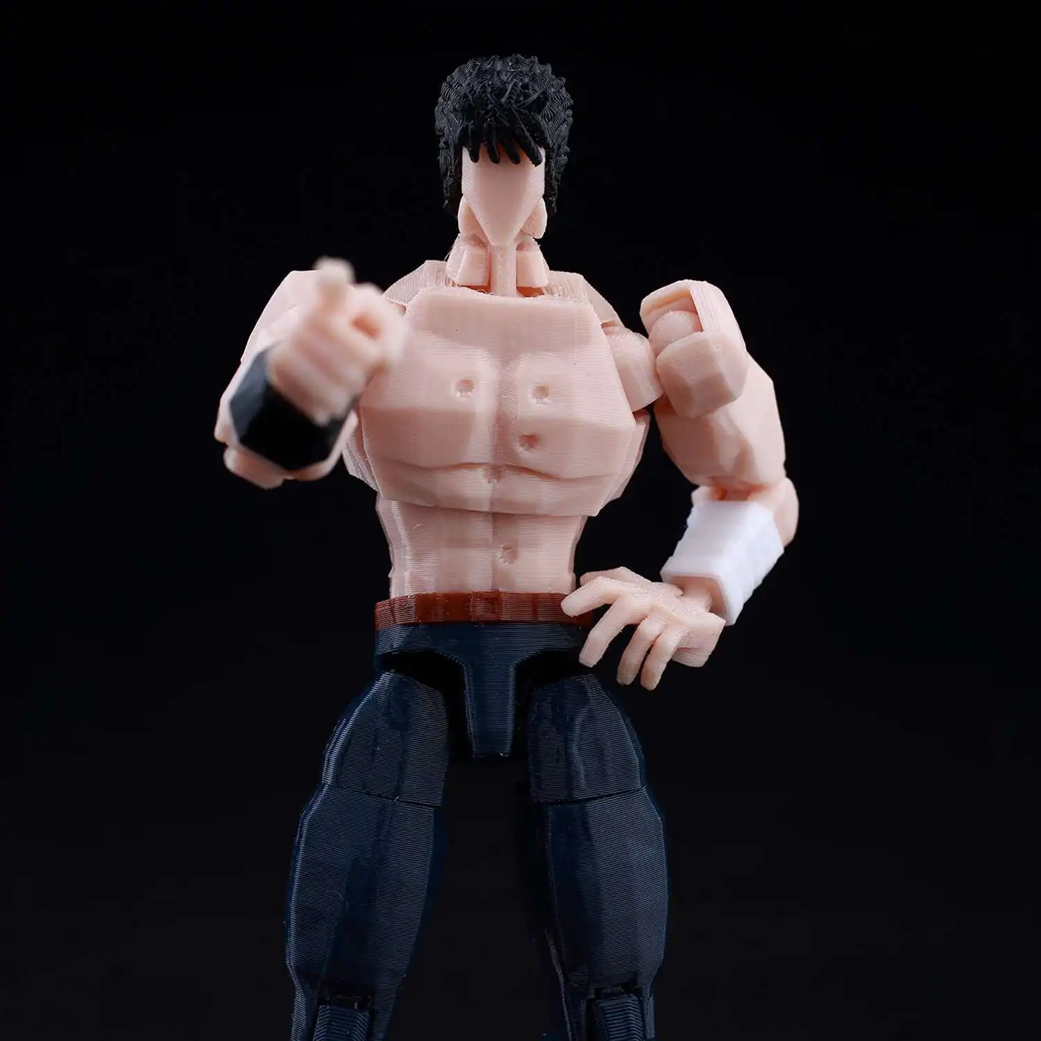 Фото Фигурка Kenshiro без рубашки с принтом 9L3D, многошарнирная позаковая аниме-модель, кулак Северной звезды №4