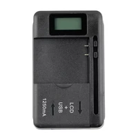 universal mobile battery us eu charger adapter with lcd indicator screen for cell phones usb port