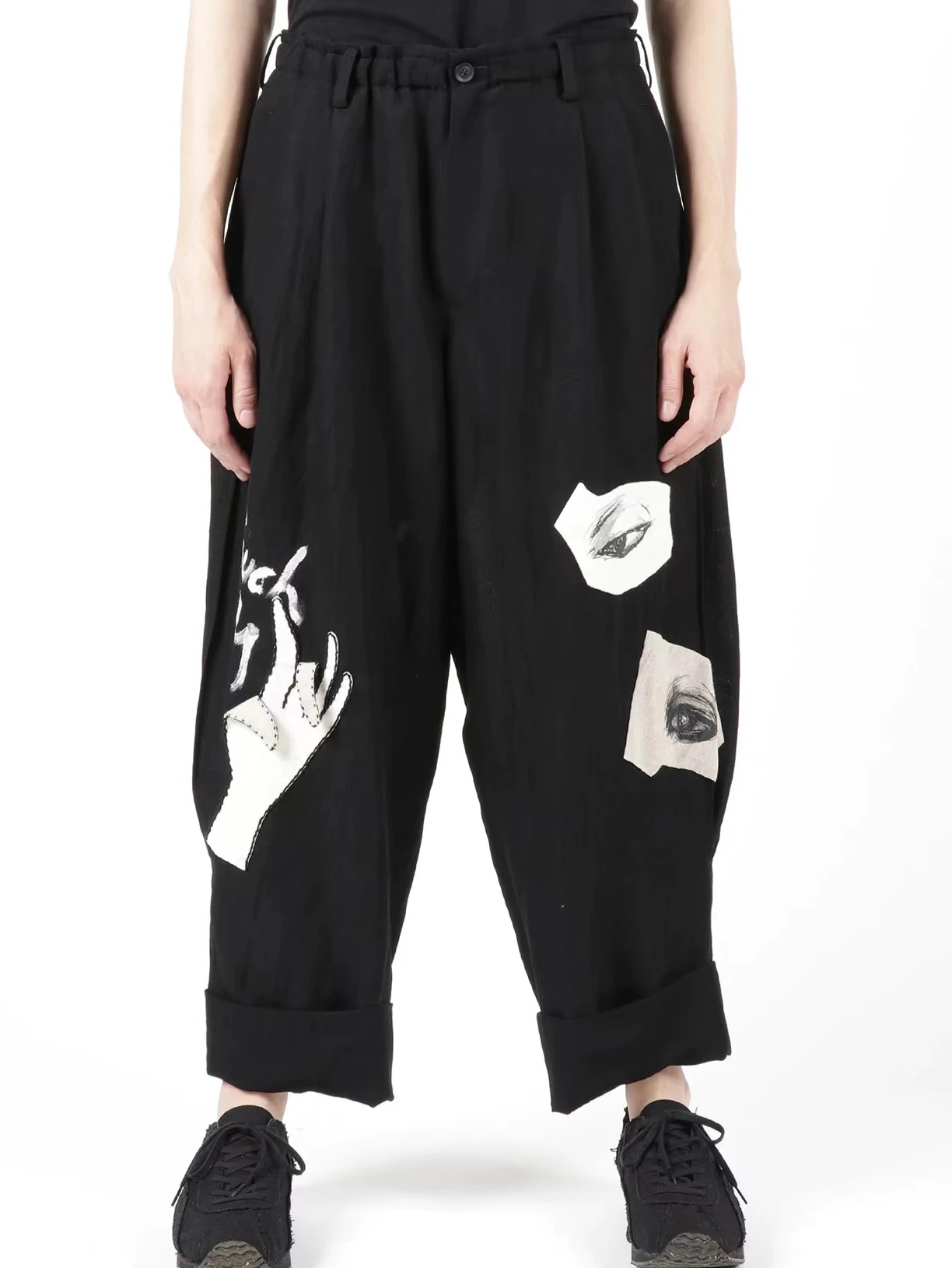 

Original design bundle foot pants eye stick cloth print loose men's pants