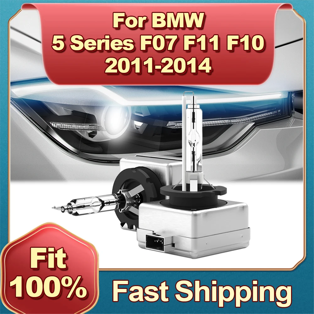 2 шт. Ксеноновые 3800LM HID D1S Автомобильная Лампа 6000K белая фара для BMW 5 серии F07 F11 F10 2011