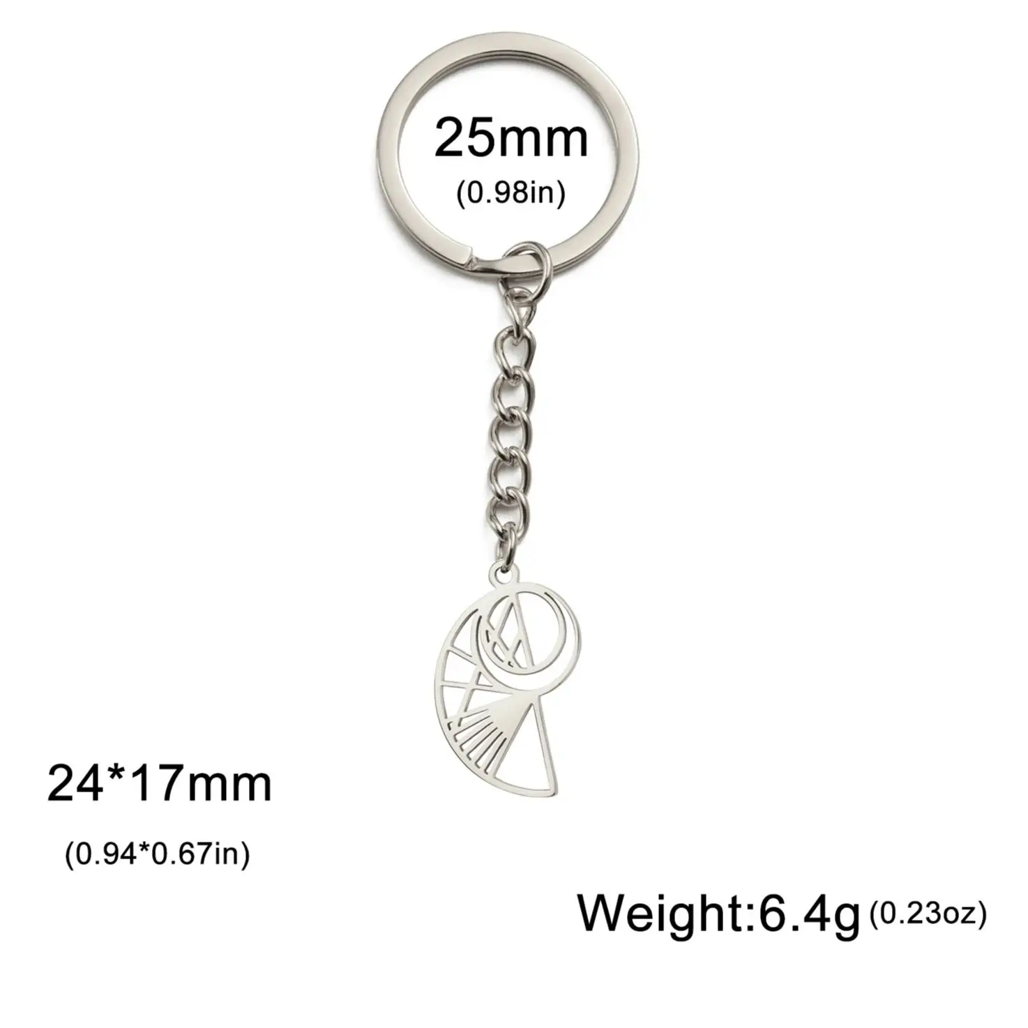 LIKGREAT новые тренды полые спиральные брелоки геометрические из нержавеющей стали