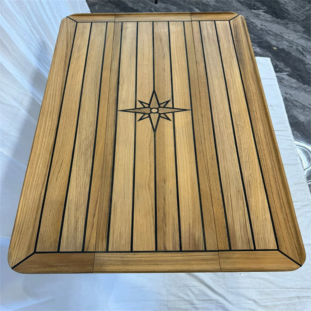 Столешница из тикового дерева с раздвижными крыльями 340/580x1000 мм 13 4/22 8x39 4 дюйма