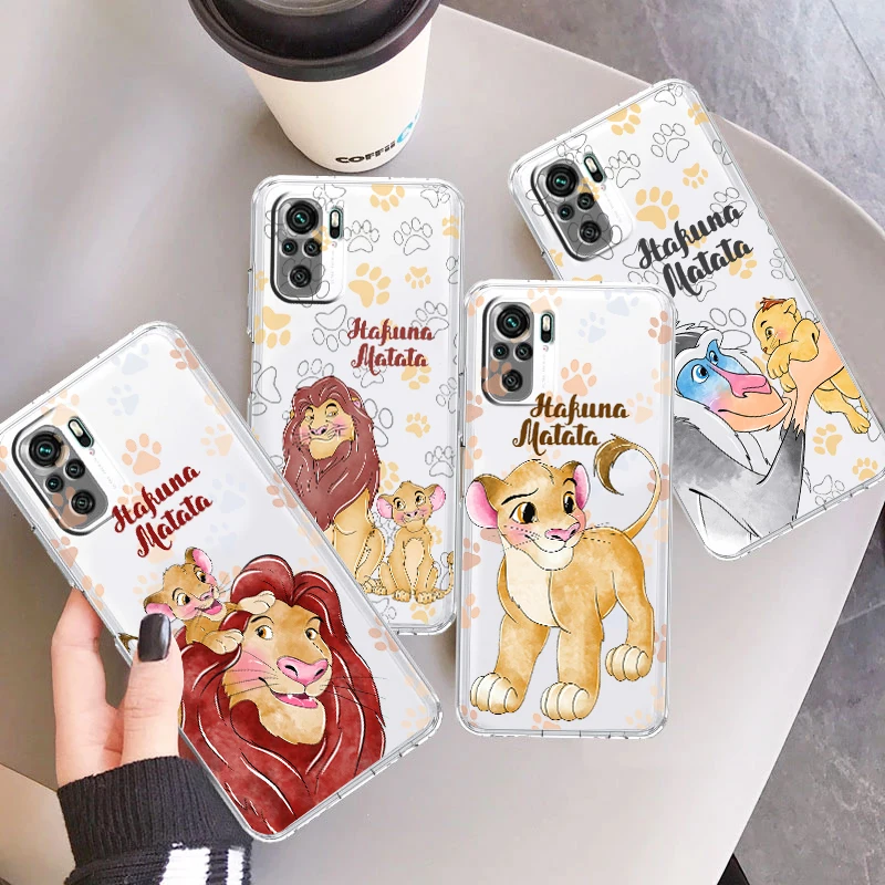 

The Lion King Hakuna For Xiaomi Redmi Note 12 11 11T 10 9 8 7 6 5 4 Pro 5G 4G Silicone TPU Transparent Soft Phone Case Fundas