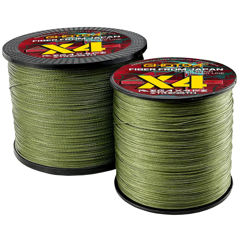 

GHOTDA New 4 Strands 1000M 500M 300M 100M Braided Fishing Line 10LB-80LB Mutifilament PE Freshwater Saltwater Line